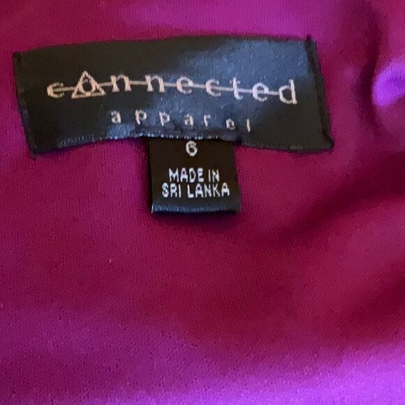 CONNECTED APPARELsize 6 dress in plum purple with front pleat - Picture 10 of 11